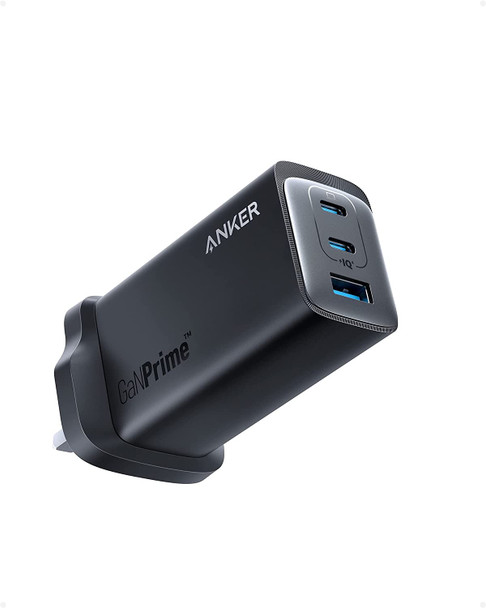 Anker 737 3-Port Fast Wall Charger GaNPrime 120W, USB C Charger, Black | AN.A2148211.BK