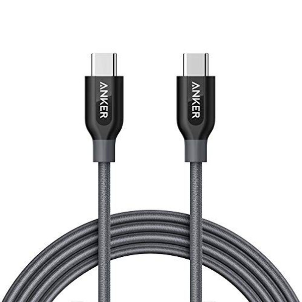 Anker Powerline+ USB-C to USB-C 2.0 3FT Cable, Gray | AN.A8187HA1.GY