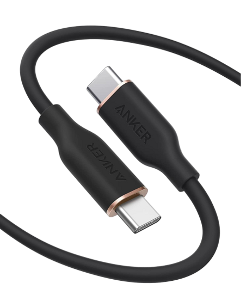 Anker PowerLine III Flow USB-C to USB-C Cable 100W, Black | A8552H11