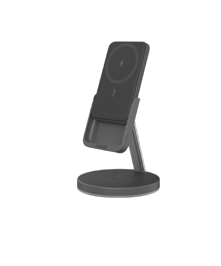 Anker MagGo 2-in-1 Magnetic Wireless Charger, Black | AN.B25A7211.BK