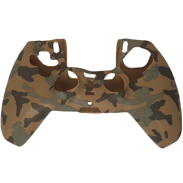 PS5 Controller Silicone Gel Protector Skin Cover - Camo Brown