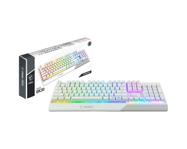 MSI Vigor GK30 Gaming Keyboard White Arabic | GK30