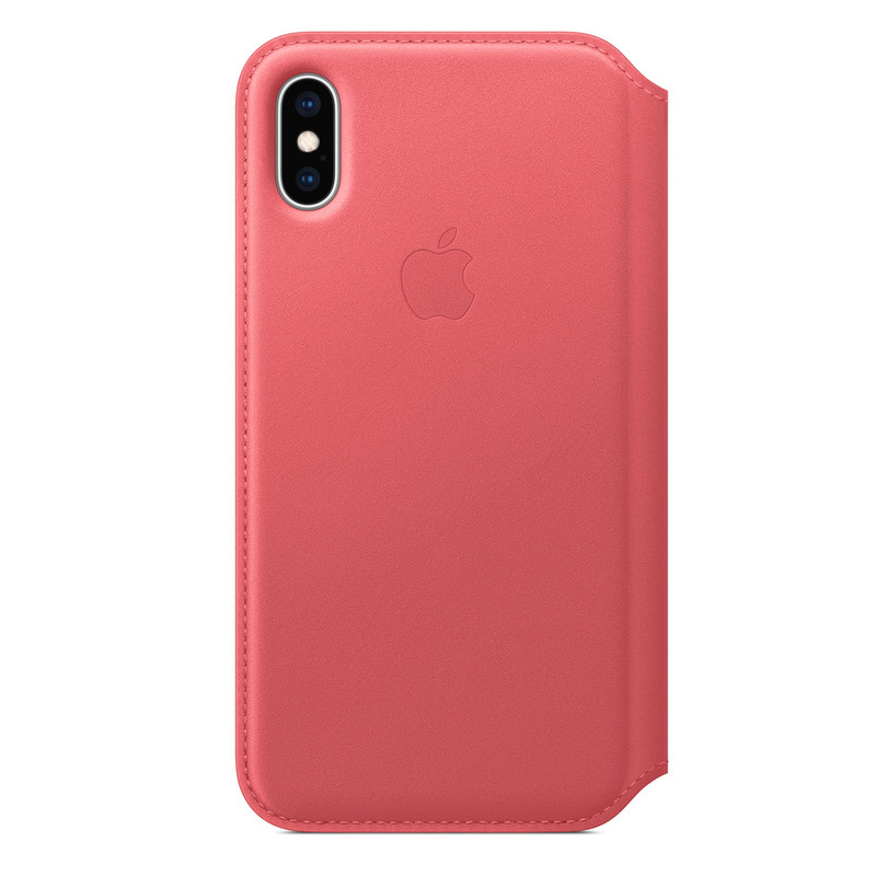 Apple iPhone XS Leather Folio - Peony Pink | MRX12FE/A