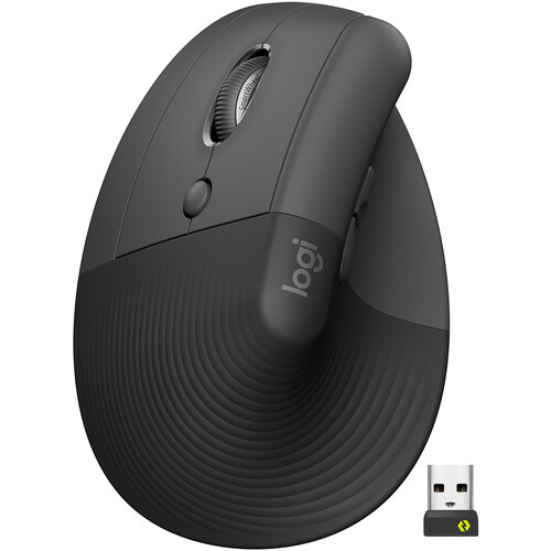Logitech Lift Vertical Left Handed Ergonomic Wireless Mouse (Graphite) | 910-006467