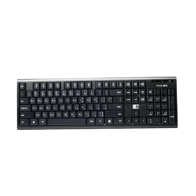 HEATZ ZK12 wireless keyboard and mouse combo in black with ergonomic compact design