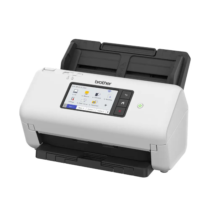 Brother High-Speed Desktop Scanner 40ppm 80-Sheet ADF Ethernet Wi-Fi Touchscreen Duplex Scanning | ADS-4700W