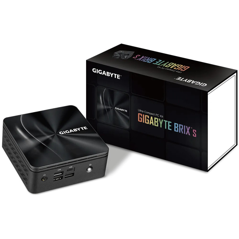 Gigabyte Brix S - AMD RYZEN R7-4800U - 2 x SO-DIMM DDR4 slots 3200MHz Max. 64GB - 1 x NVMe.2 SSD (2280) slot - AMD Radeon GPU | GB-BRR7H-4800-BW