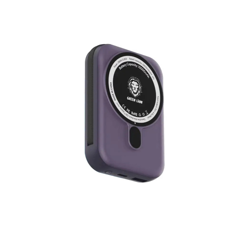 Green Lion Monaco Magsafe Power Bank 10000mAh, Purple| GNMGMPB10KPL