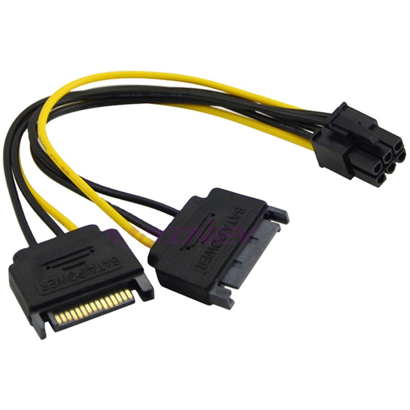 SATA Power Cable to PCIE (6+2) for VGA | IW-SP6