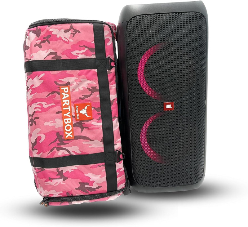 Angry Bull Carry Case For JBL Party Box 110 - Camo Pink