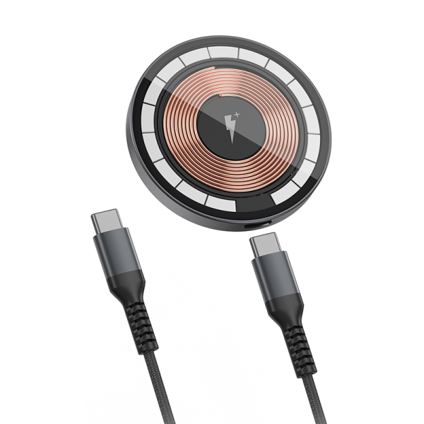 WiWU Ultra-Thin Magnetic Wireless Charger - Transparent | M14T