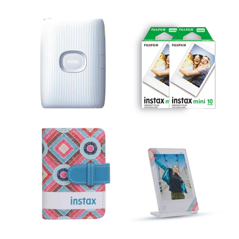 Fujifilm Mobile Printer Use Instax Mini Film Type-c ,White| FUJDIGLINK2KITWHT-C