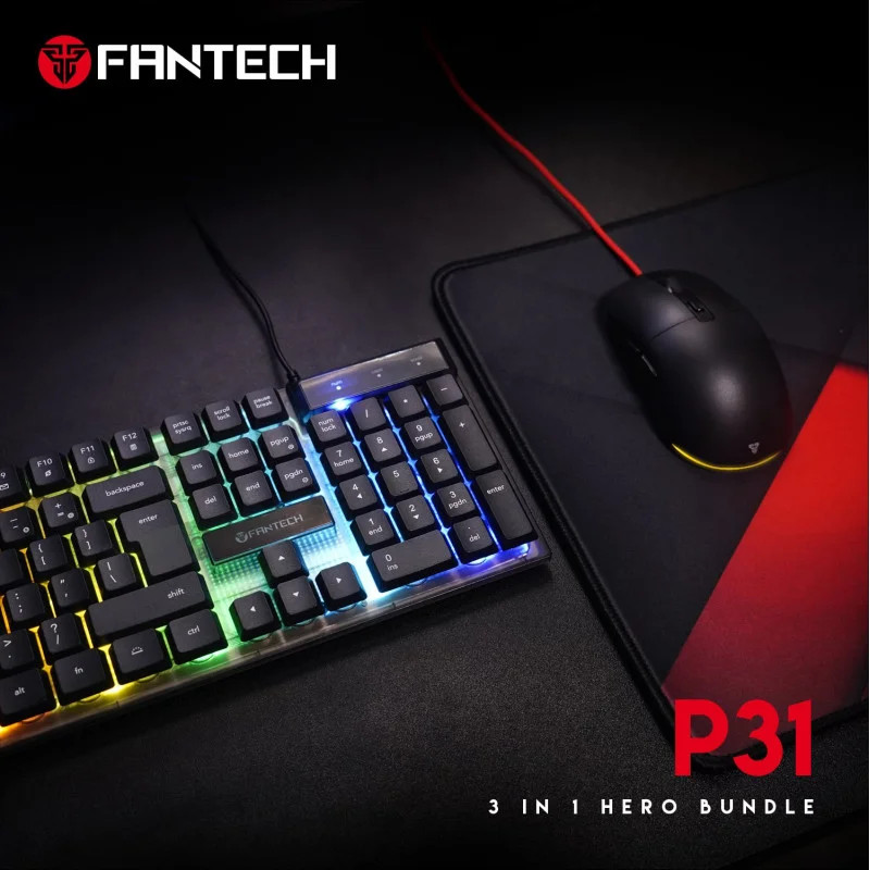Fantech Gaming Combo 3-in-1 Mouse, Keyboard & Mouse Pad | P31