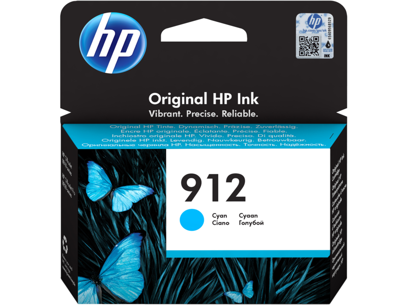 HP 912 Original Ink Cartridge, Cyan | 3YL77AE