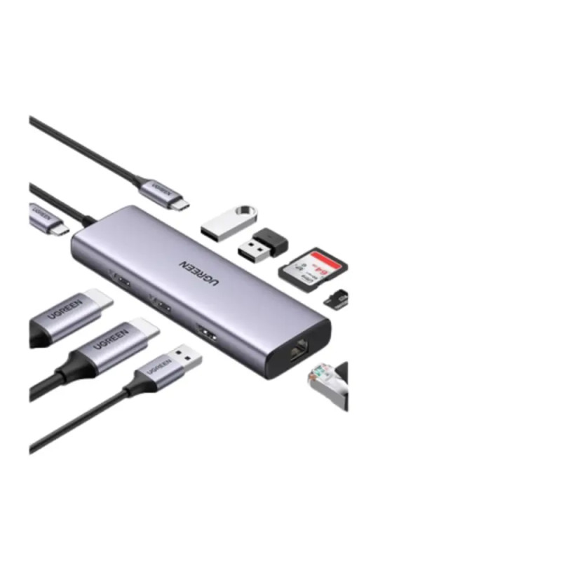 UGREEN Dual Display 9-in-1 USB-C HUB Docking Station Adapter| 90119
