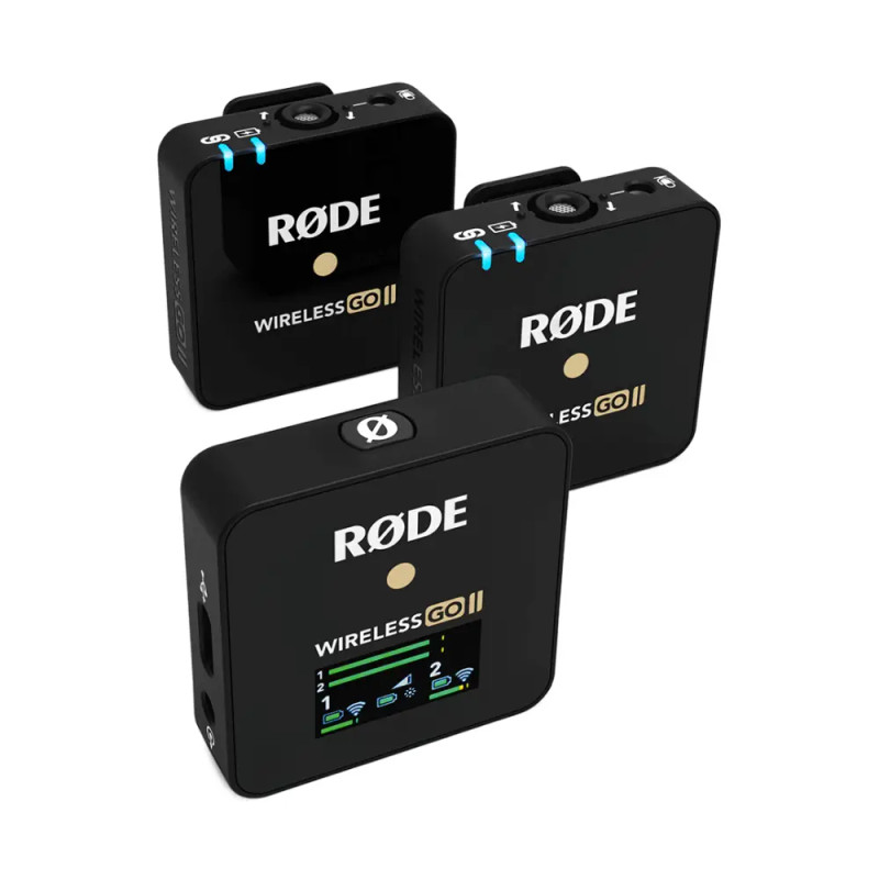 RODE Wireless GO II Dual Channel Wireless Microphone System – Compact 2.4GHz Wireless Mic with Two Transmitters & One Receiver, Built-in Storage, USB-C & 3.5mm Connectivity, Up to 200m Range | WIGOII