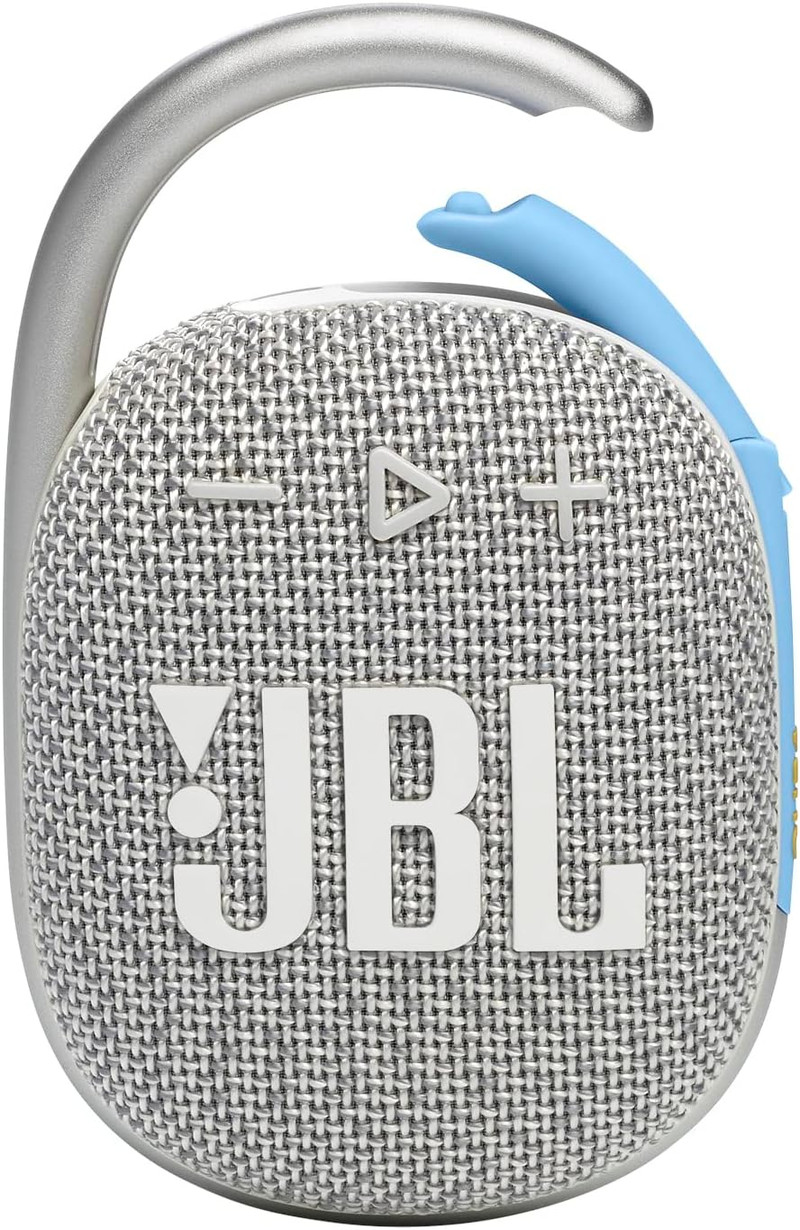 JBL Clip 4 Eco Ultra-Portable Waterproof Speaker - White | JBLCLIP4ECOWHTAM