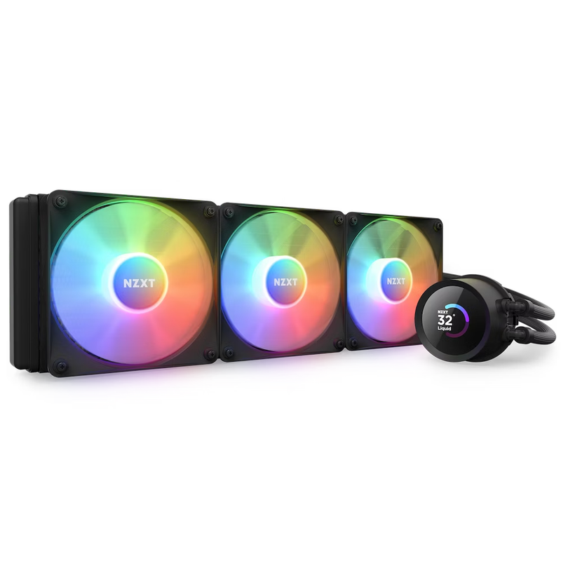 NZXT Kraken 360 RGB 360mm AIO Liquid Cooler with LCD Display and RGB Fans | RL-KR360-B1