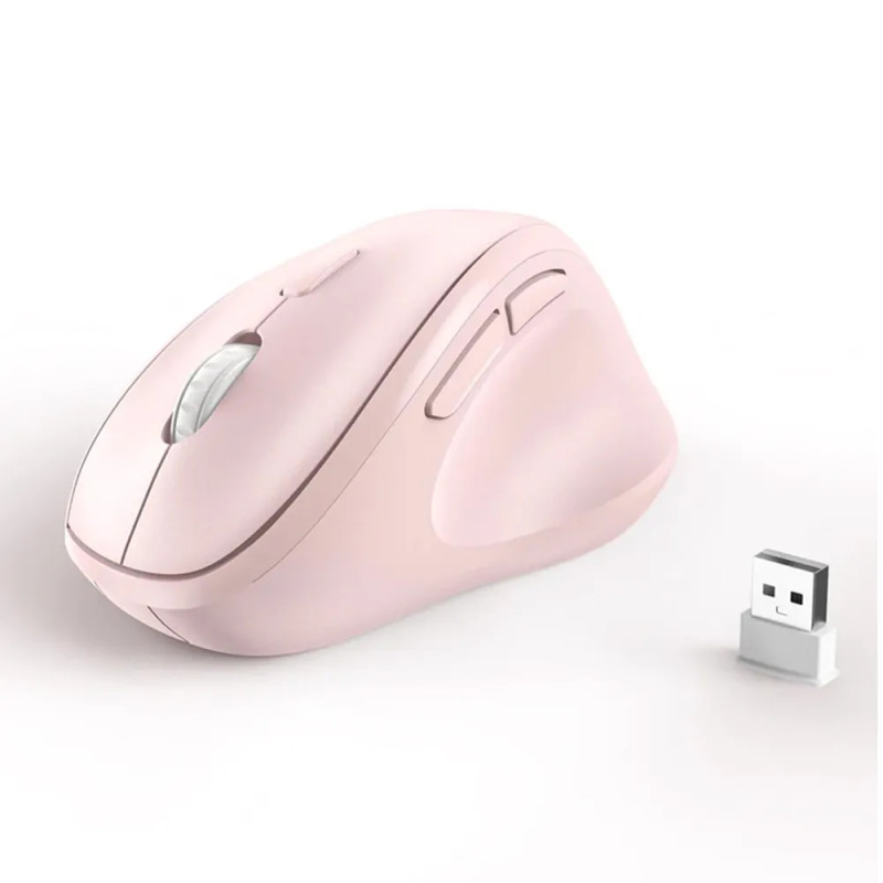 Micropack Mp-v01w Ergonomic Wireless Mouse Silent Switch , Pink | MP-V01W
