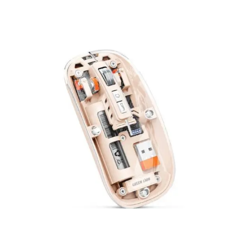 Green Lion 1600DPI Transparent Mouse 2 - Pink | GNTRAMOUS2PK