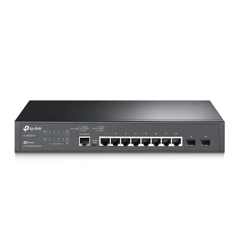 TP-Link JetStream 8-Port Gigabit L2 Managed Switch with 2 SFP Slots | TL-SG3210