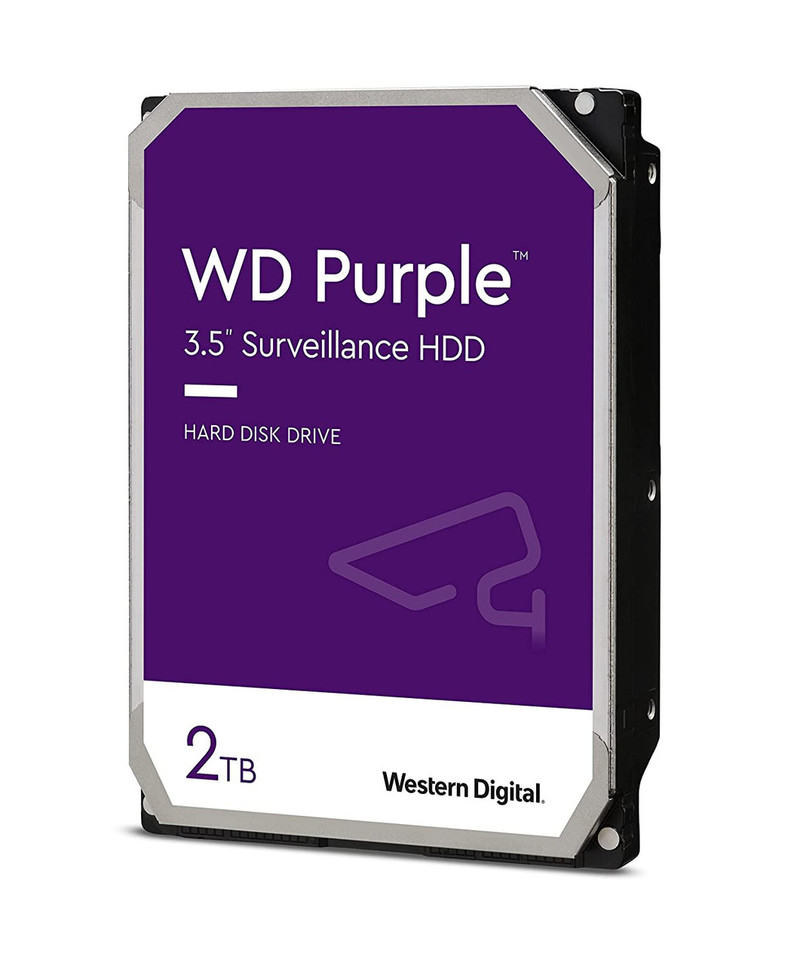 Western Digital 2TB WD Purple Surveillance Internal Hard Drive 3.5” SATA 6Gb/s 5400RPM 256MB Cache