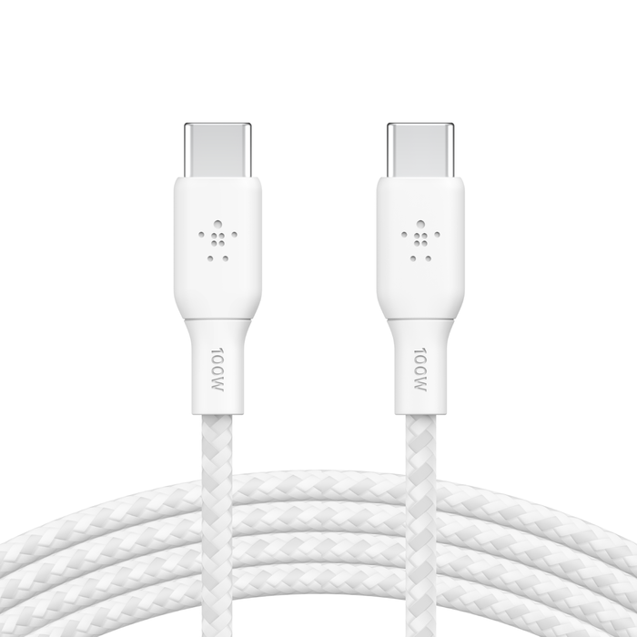 Belkin Boost Charge USB-C to USB-C Silicon Cable 100W, 3M , White| CAB014BT3MWH