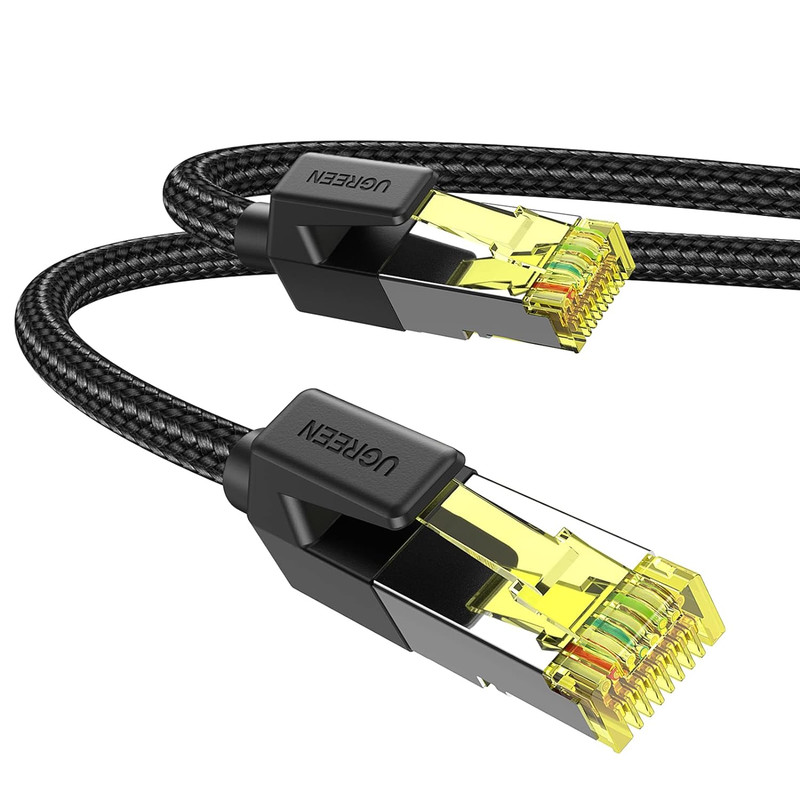 Ugreen Patch Cord Cat7 F/ftp Round Ethernet Cable Pure Copper With Cotton Braid,0.5M | 80420