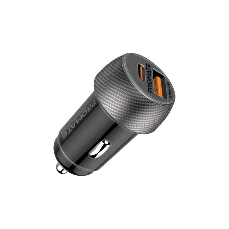 Promate Ultra-Fast Dual Port Car Charger | DriveGear-PD33