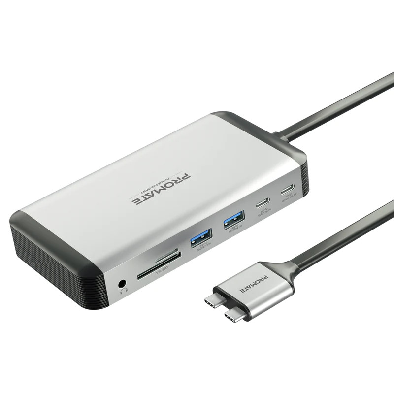 Promate 13-in-1 MacBook Docking station with 150W Power Adapter | VersaHub-MST