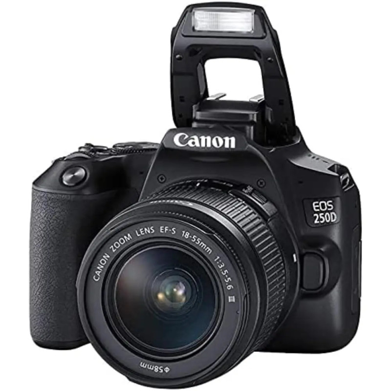 Canon EOS 250D — DSLR Camera Double Lens Kit | 18-55mm + 75-300mm | 24.1MP, 4K, Vari-Angle Touchscreen