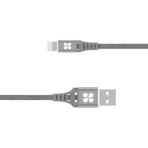 Promate Nervelink-I Ultra-Slim With Lightning Cable, 1.2 Meter Length, Grey | NERVELINK-I.GREY