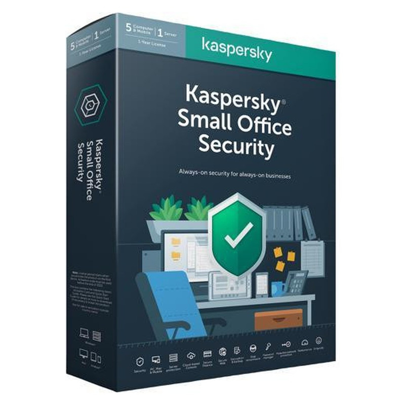 KASPERSKY Small Office Security - 5 Desktops - 5 MOBILES -1Server | KL4541IBEFS-20