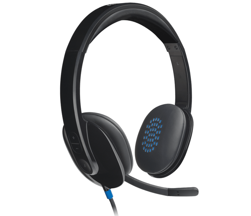 Logitech H540 USB Headset with Microphone, Stereo Sound & Noise-Cancelling Mic