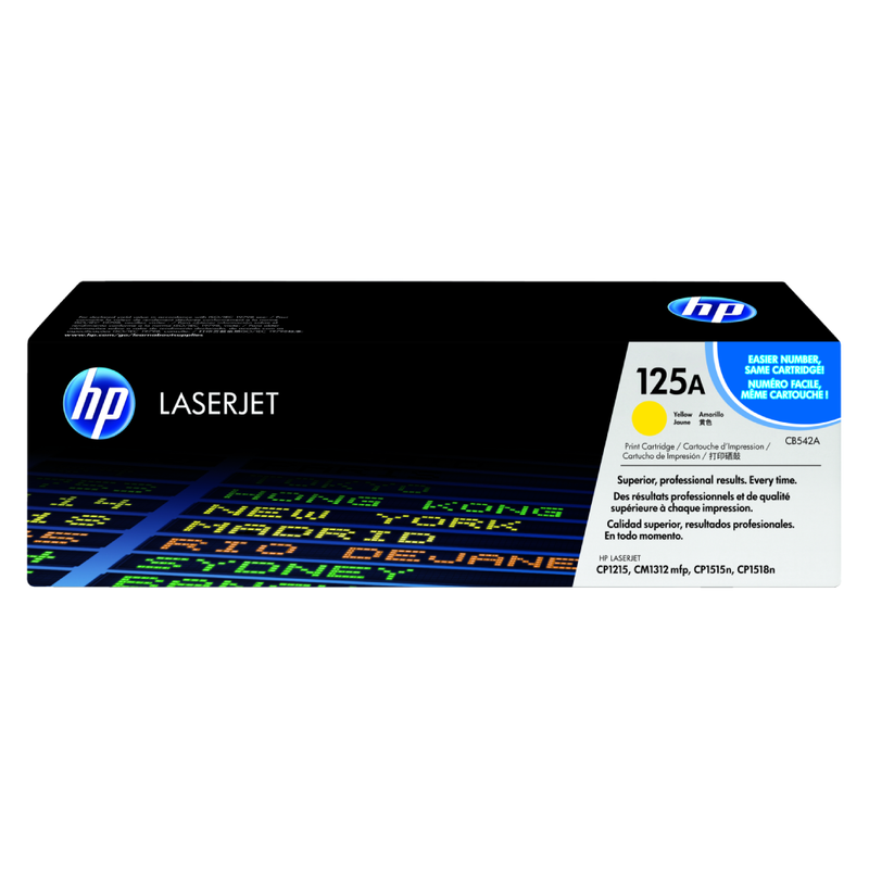 HP 125A CB542A/CE320/CF210 Yellow Original Toner Cartridge