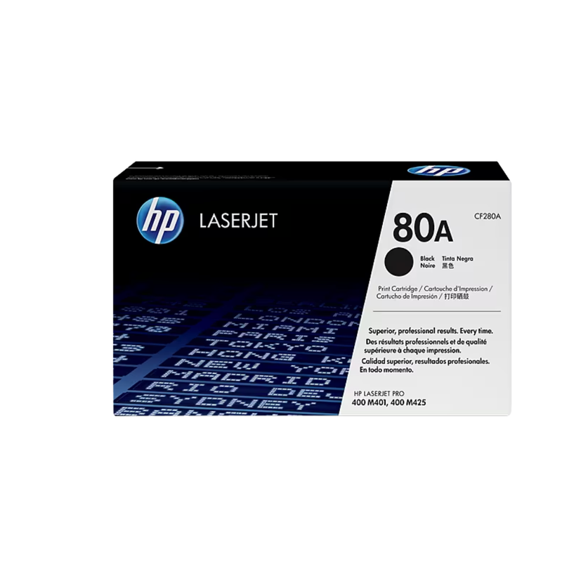 HP 80A Black Original LaserJet Toner Cartridge | CF280A