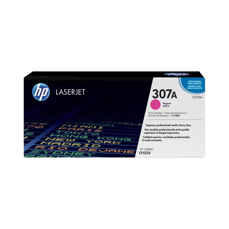 HP 307A Magenta Original LaserJet Toner Cartridge | CE743A for HP Color LaserJet Professional CP5225 Series