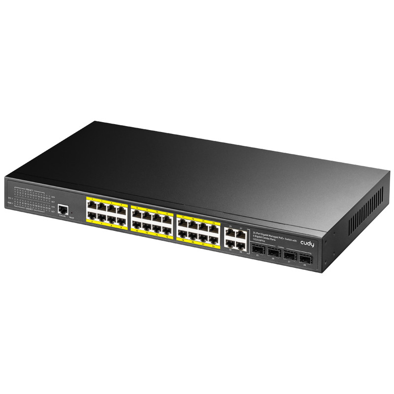 Cudy 24-Port Gigabit Managed PoE+ Switch with 4 Gigabit Combo Ports 300W | GS2028PS4