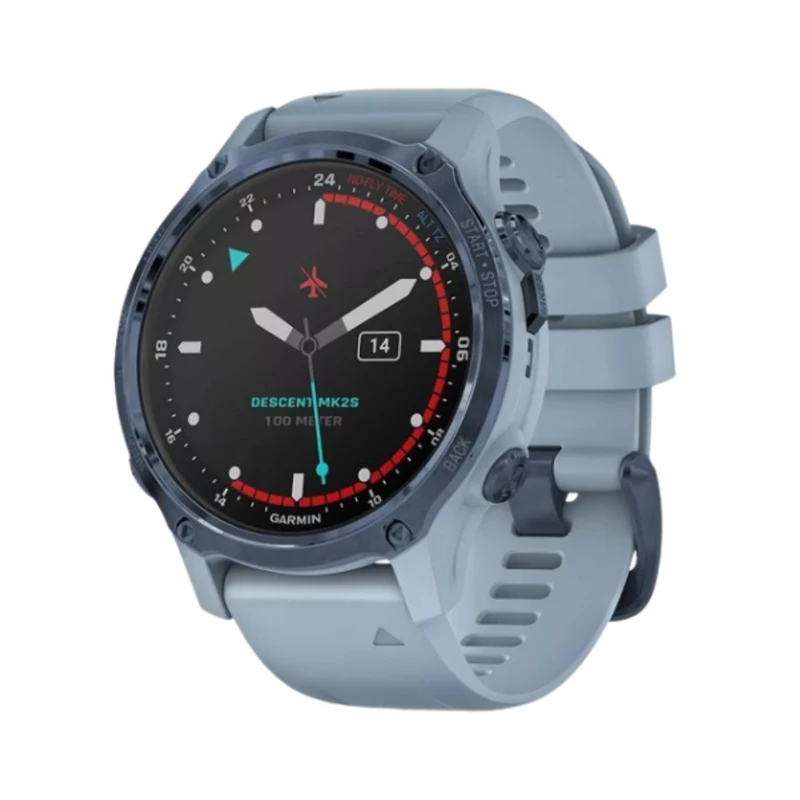 Garmin Descent Mk2S Mineral Blue with Sea Foam Silicone Band | 010-02403-07