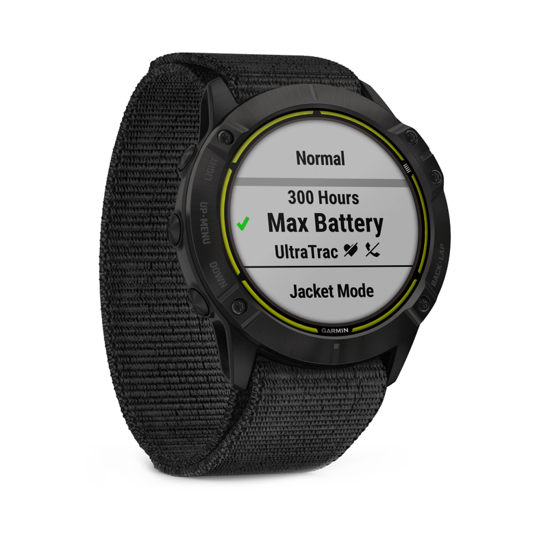 Garmin Enduro - Carbon Gray DLC Titanium with Black UltraFit Nylon Strap | 010-02408-01
