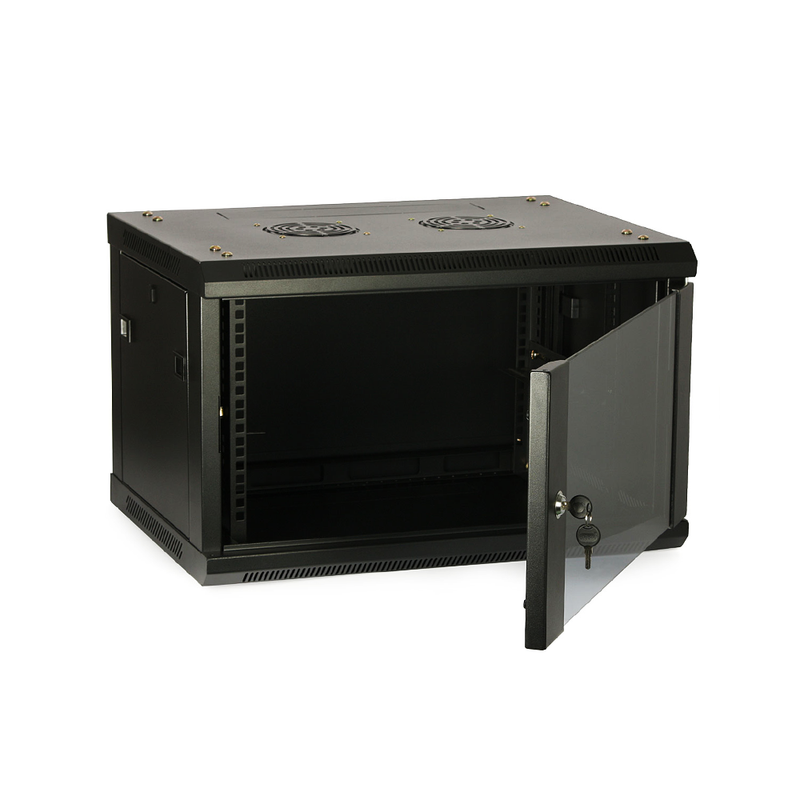 D-Link 9U (600*600mm) Wall Mount Rack with Glass Door | NWR-9U-6060-BL-GL
