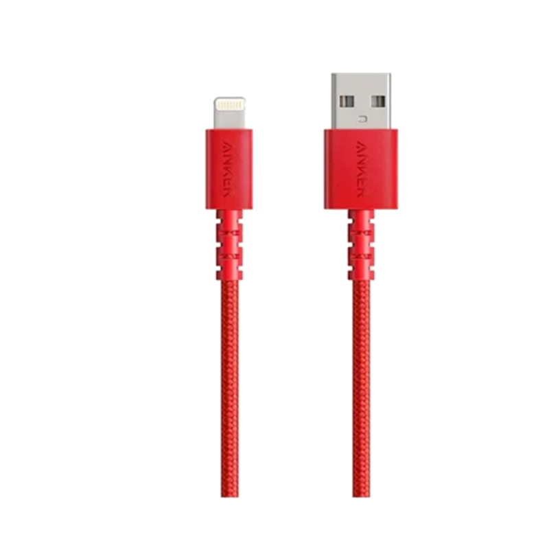 Anker PowerLine Select+ USB Cable with Lightning Connector 3ft – Red | A8012H91