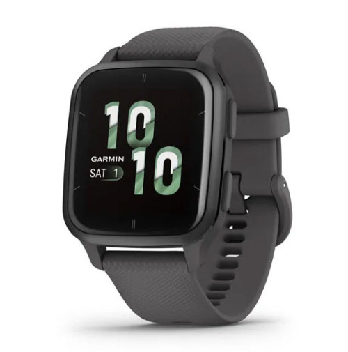 Garmin Venu Sq2 Smartwatch - Slate Aluminium Bezel - with Shadow Grey Case and Silicone Band | 010-02701-10
