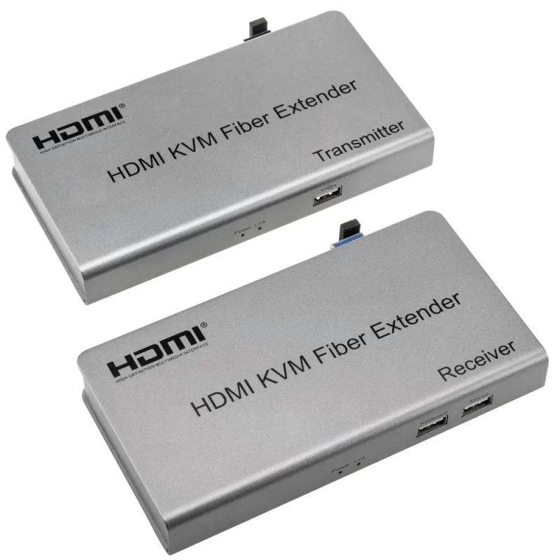 I-ways FHD HDMI+USB Extender over fiber LC Simplex up to 20KM Bi-directional | IW-20KIR
