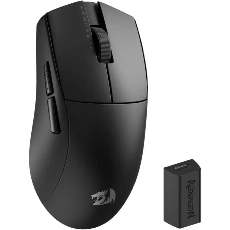 Redragon M916 PRO 3-Mode Wireless Gaming Mouse, Hype-Speed 4K Polling Rate, 49G Ultra-Light 26K DPI Mouse w/Ergonomic Natural Grip Build, Redefinable Macro Buttons, Software Supported