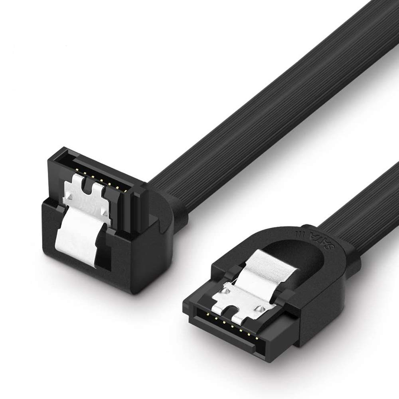 UGREEN US217 — 0.5M SATA 3.0 Data Cable | Straight to 90° Angled | 6Gbps | 30797