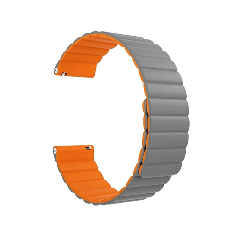 WIWU Magnetic Silicone (42-44-45-49mm) Watch Band - Gray + orange | Wi-WB001