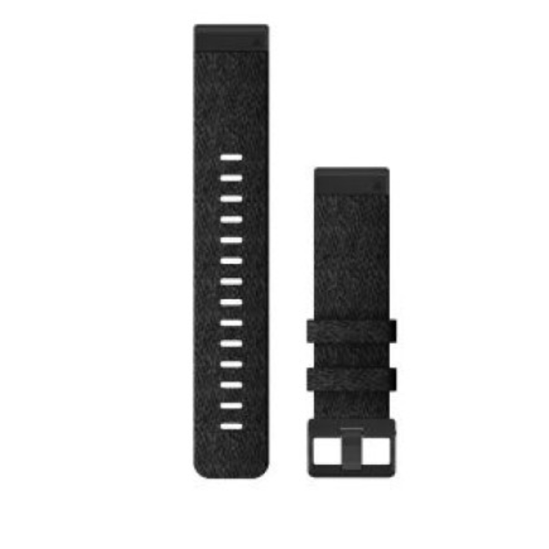 Garmin QuickFit Watch Band for Fenix 6 - Heathered Black Nylon - 22 mm | 010-12863-07