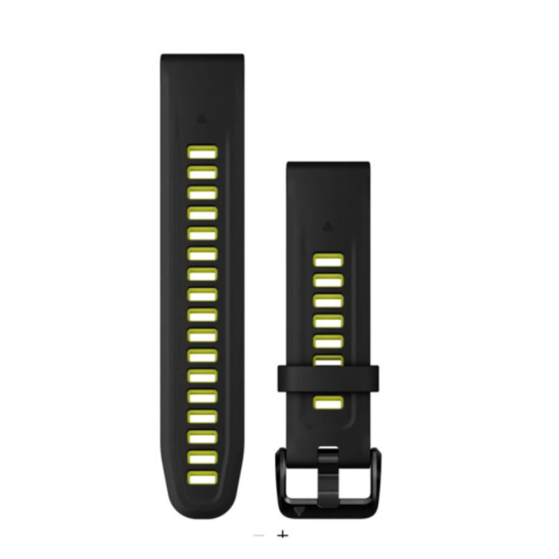 Garmin QuickFit 20 Watch Bands Black/Electric lime silicone | 010-13279-03