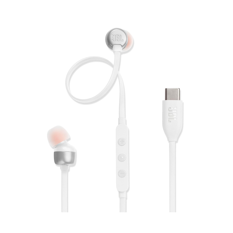 JBL Tune 310 Wired in-Ear Type C Headphones - White | T310CWHT